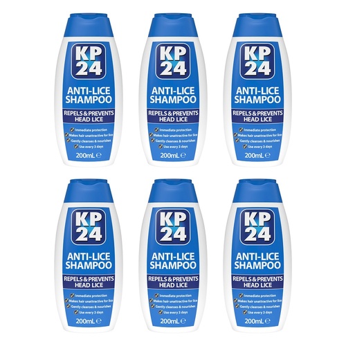 KP24 Anti-Lice Shampoo 200mL Pack of 6