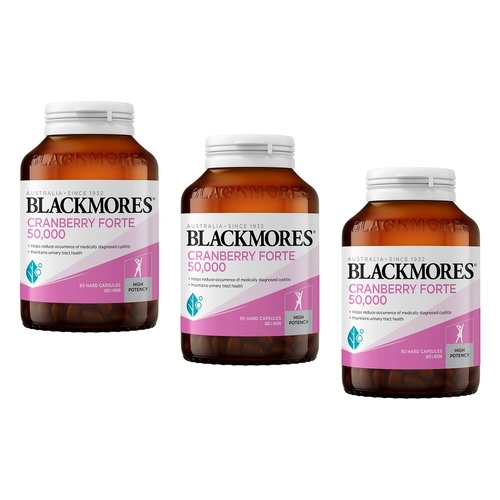 Blackmores Cranberry Forte 50,000mg 90 Capsules Pack of 3