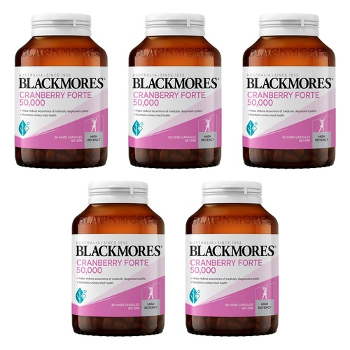 Blackmores Cranberry Forte 50,000mg 90 Capsules Pack of 5
