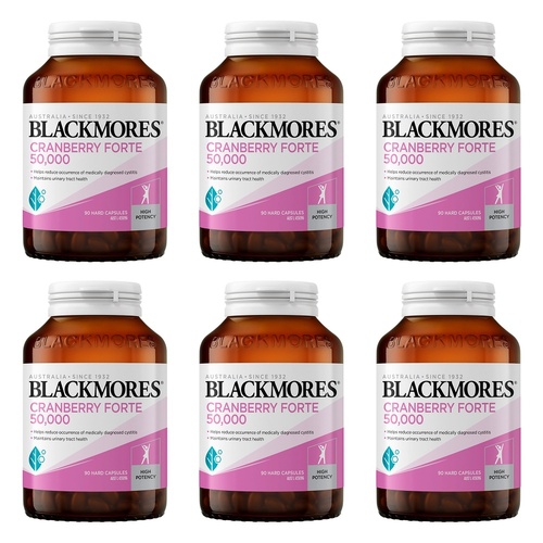 Blackmores Cranberry Forte 50,000mg 90 Capsules Pack of 6