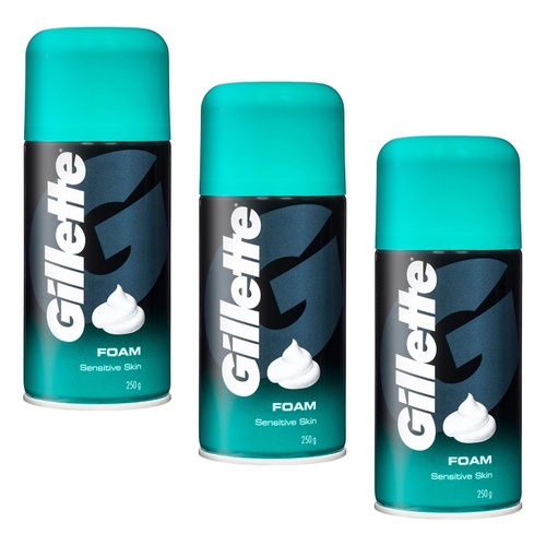 Gillette Shaving Foam Sensitive Skin 250g Pack of 3