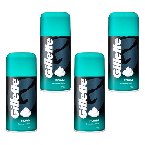 Gillette Shaving Foam Sensitive Skin 250g Pack of 4