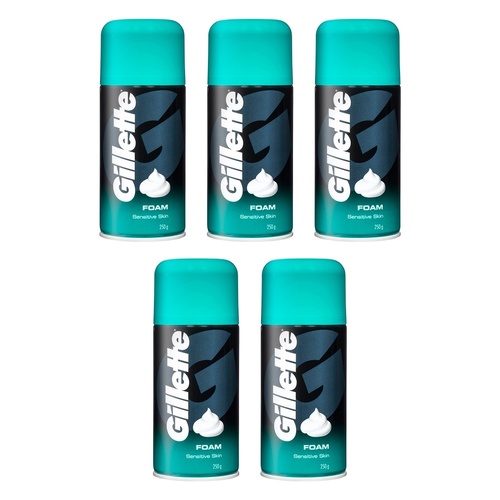 Gillette Shaving Foam Sensitive Skin 250g Pack of 5