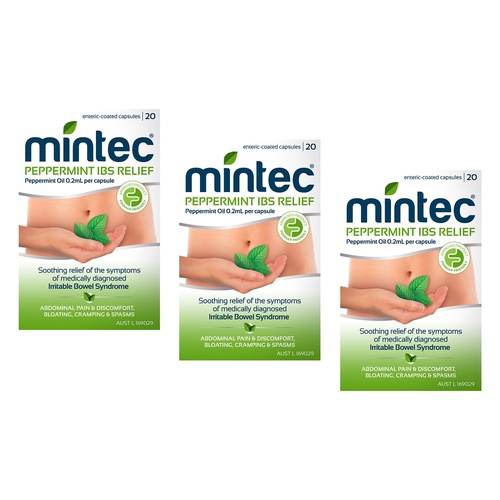 Mintec IBS Relief 20 Capsules Pack of 3