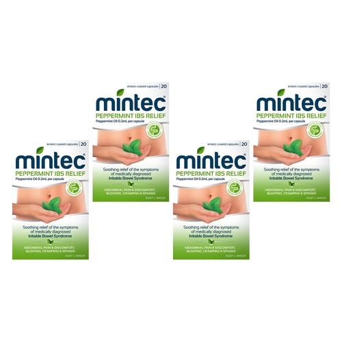 Mintec IBS Relief 20 Capsules Pack of 4