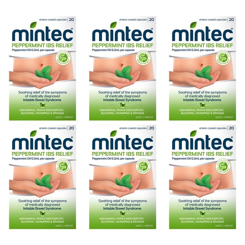 Mintec IBS Relief 20 Capsules Pack of 6