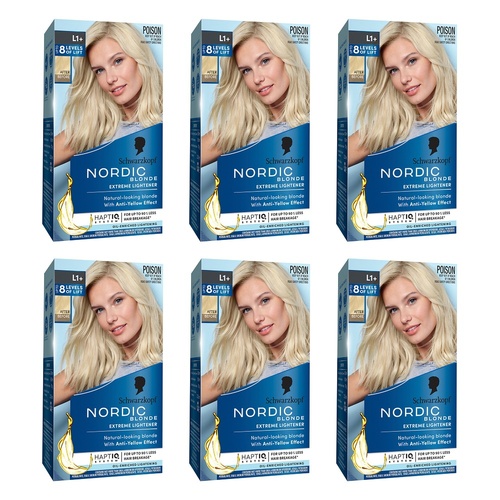 Schwarzkopf Nordic Blonde L1+ Extreme Lightener Kit Pack of 6