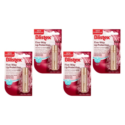 Blistex Five-Way Lip Protection SPF20 4.25g x 12 Bundle of 4