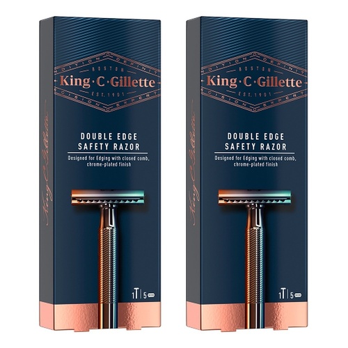 King C. Gillette Men's Double Edge Safety Razor Pack of 2