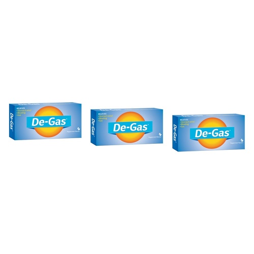 De-Gas Antiflatulent Peppermint 24 Capsules Pack of 3