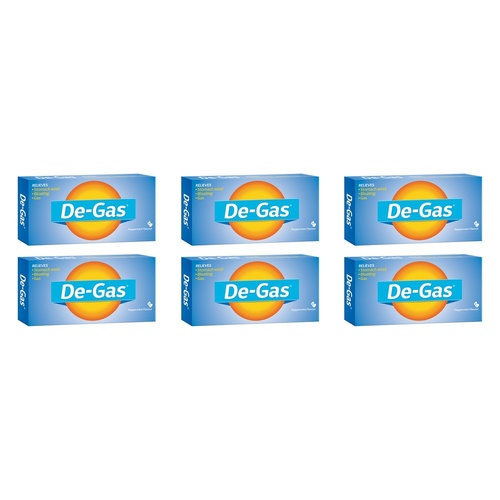 De-Gas Antiflatulent Peppermint 24 Capsules Pack of 6