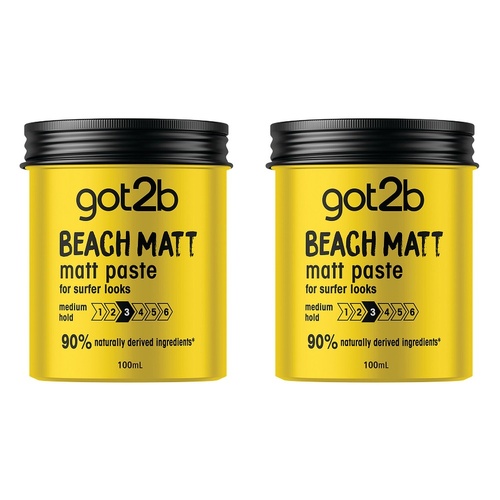 Got2B Beach Matt Paste Medium Hold 100mL Pack of 2