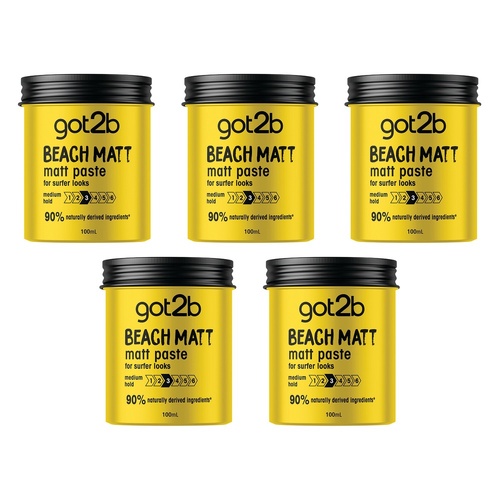 Got2B Beach Matt Paste Medium Hold 100mL Pack of 5