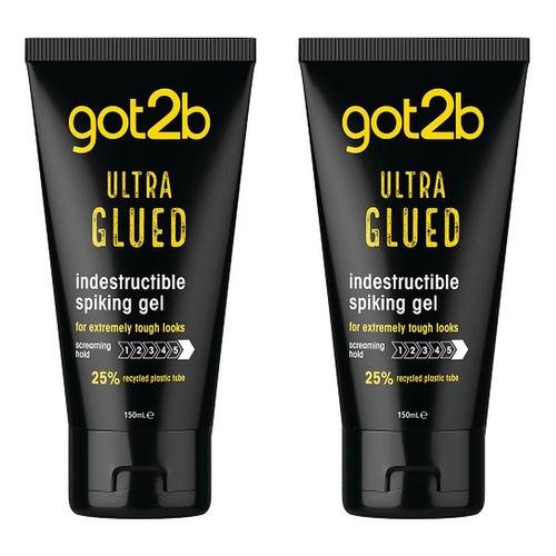 Got2B Ultra Glued Indestructible Styling Gel 150mL Pack of 2