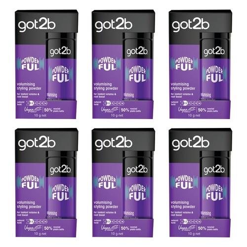 Got2B Powder'ful Volumizing Styling Powder 10g Pack of 6