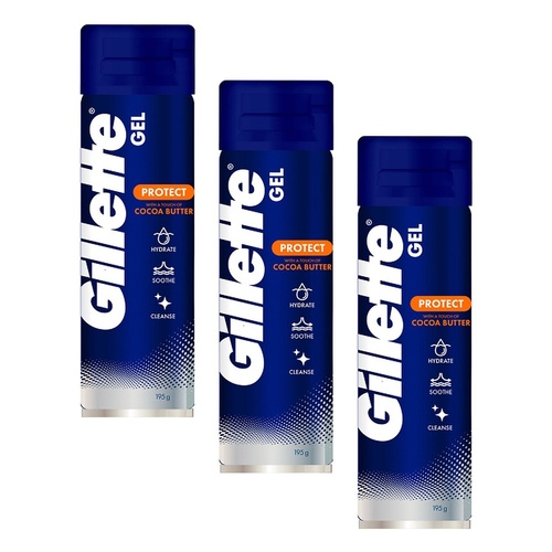 Gillette Refreshing Breeze Shave Gel 195g Pack of 3