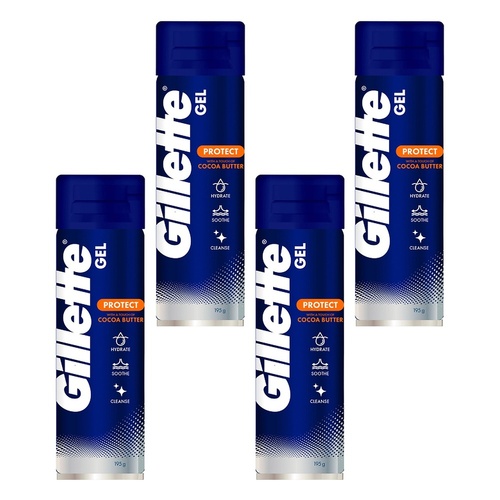 Gillette Refreshing Breeze Shave Gel 195g Pack of 4
