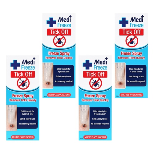 Medi Freeze Tick Off Spray 38mL Pack of 4