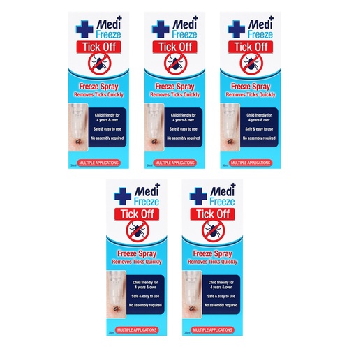 Medi Freeze Tick Off Spray 38mL Pack of 5