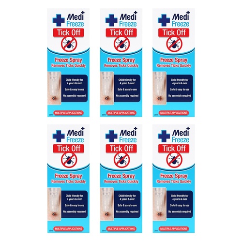 Medi Freeze Tick Off Spray 38mL Pack of 6