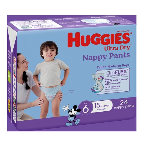 Huggies UltraDry Nappy Pants Junior Boy 24 Pack x 3