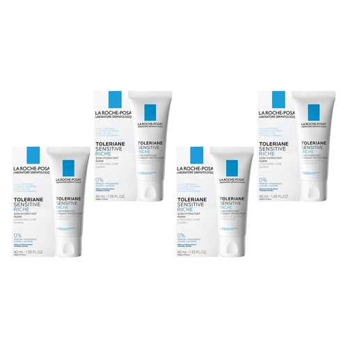 La Roche-Posay Toleriane Riche Moisturiser 40mL Pack of 4