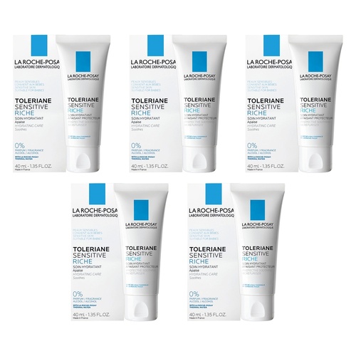 La Roche-Posay Toleriane Riche Moisturiser 40mL Pack of 5