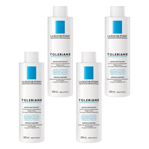 La Roche-Posay Toleriane Dermo Cleanser 200mL Pack of 4