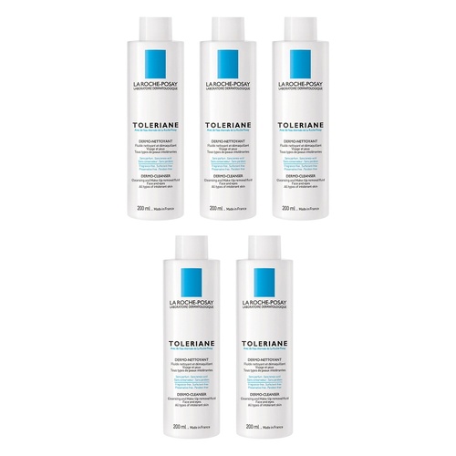 La Roche-Posay Toleriane Dermo Cleanser 200mL Pack of 5
