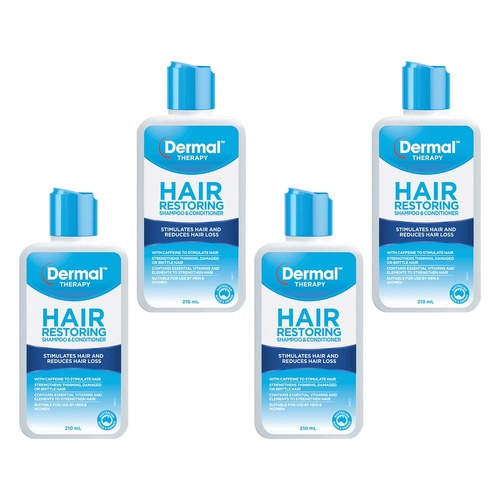 Dermal Therapy Hair Restoring Shampoo & Conditioner 210mL Pack of 4