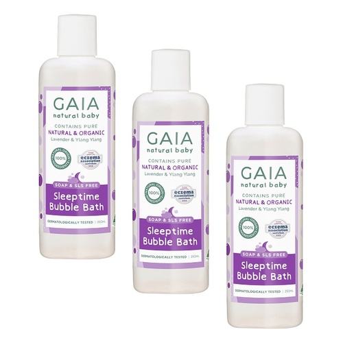 GAIA Natural Baby Sleeptime Baby Bubble 250mL Pack of 3