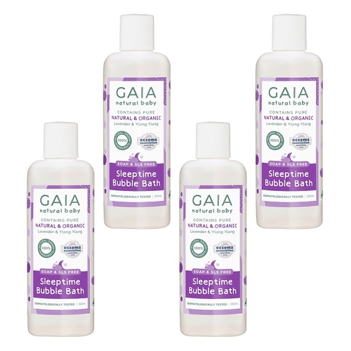 GAIA Natural Baby Sleeptime Baby Bubble 250mL Pack of 4