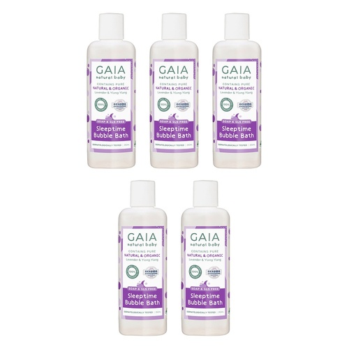 GAIA Natural Baby Sleeptime Baby Bubble 250mL Pack of 5