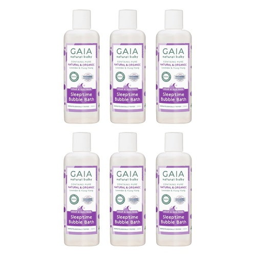 GAIA Natural Baby Sleeptime Baby Bubble 250mL Pack of 6