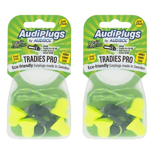 Audiplugs Tradies Pro Refill Pack of 2