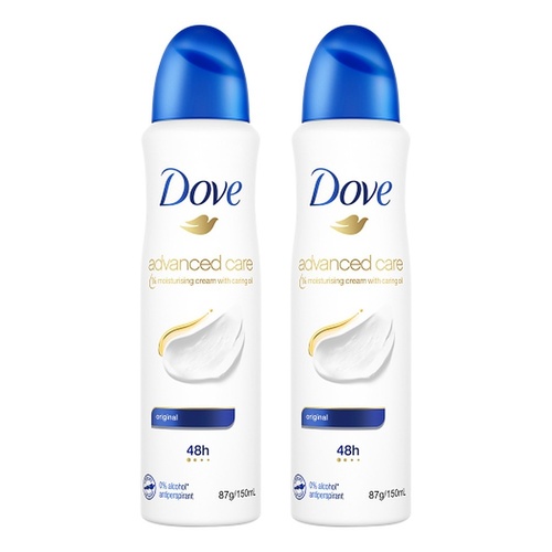 Dove Advanced Care Antiperspirant Aerosol Deodorant Original 150mL Pack of 2