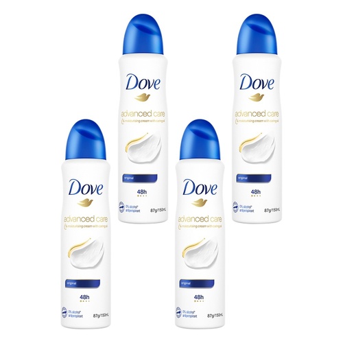 Dove Advanced Care Antiperspirant Aerosol Deodorant Original 150mL Pack of 4
