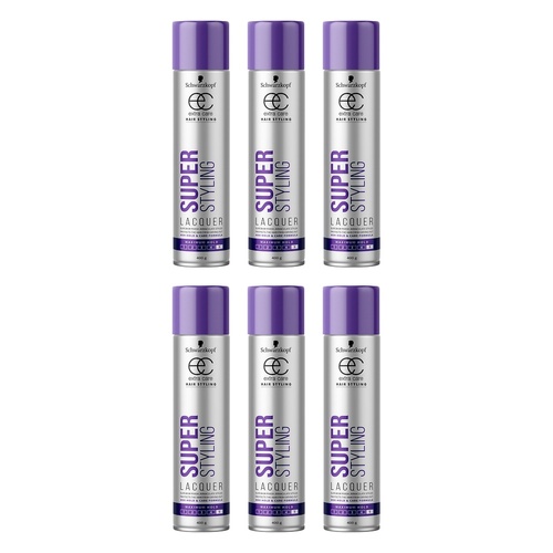 Schwarzkopf Extra Care Super Styling Lacquer Maximum Hold 400g Pack of 6