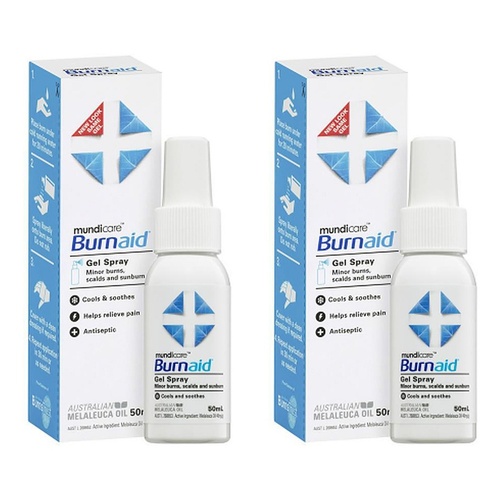 Burnaid Gel Spray 50mL Pack of 2