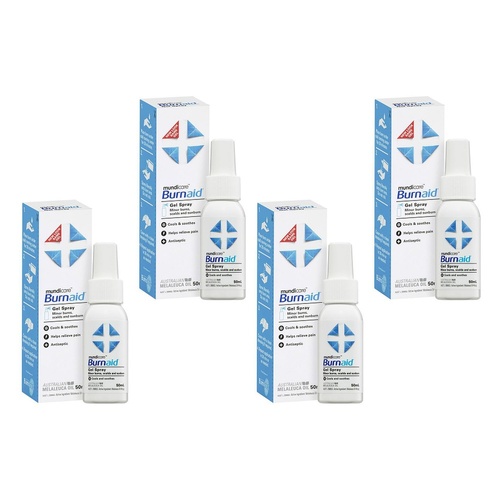 Burnaid Gel Spray 50mL Pack of 4