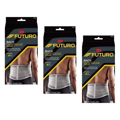 Futuro Comfort Stabilising Back Support Small/Medium Pack of 3