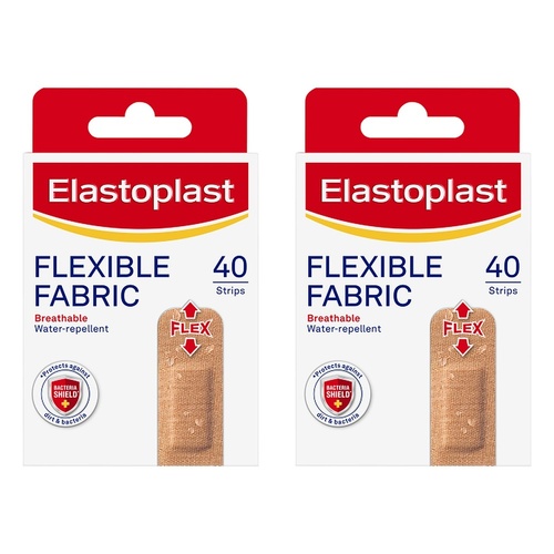 Elastoplast Flexible Fabric Plasters 40 Pack Bundle of 2