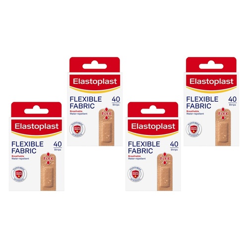 Elastoplast Flexible Fabric Plasters 40 Pack Bundle of 4