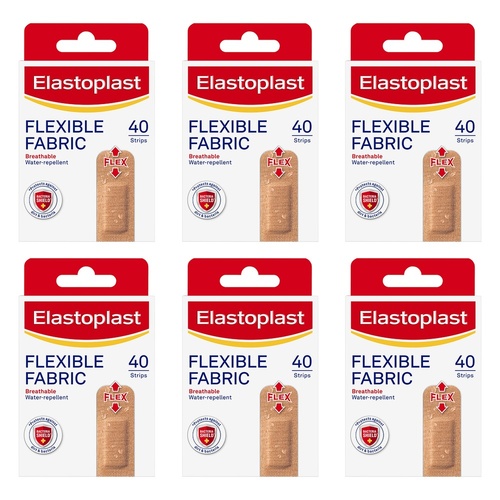 Elastoplast Flexible Fabric Plasters 40 Pack Bundle of 6
