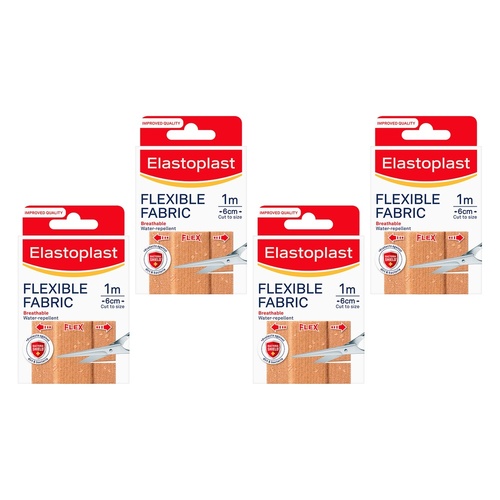 Elastoplast Flexible Fabric Plaster 1 Metre Pack of 4