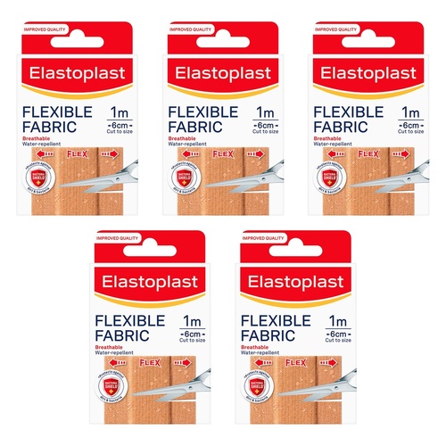 Elastoplast Flexible Fabric Plaster 1 Metre Pack of 5