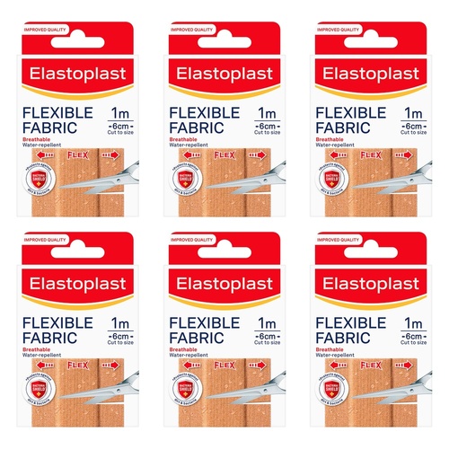 Elastoplast Flexible Fabric Plaster 1 Metre Pack of 6