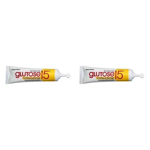 Glutose Gel Tube Lemon 15g Pack of 2