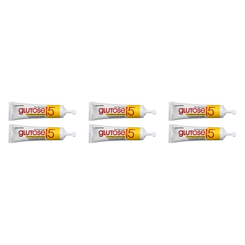 Glutose Gel Tube Lemon 15g Pack of 6
