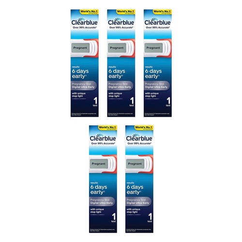 Clearblue Digital Ultra Early Pregnancy Test Pack of 5